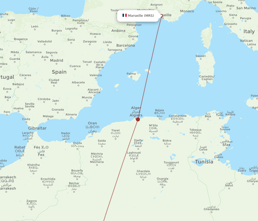 MRS-AZR flight routes