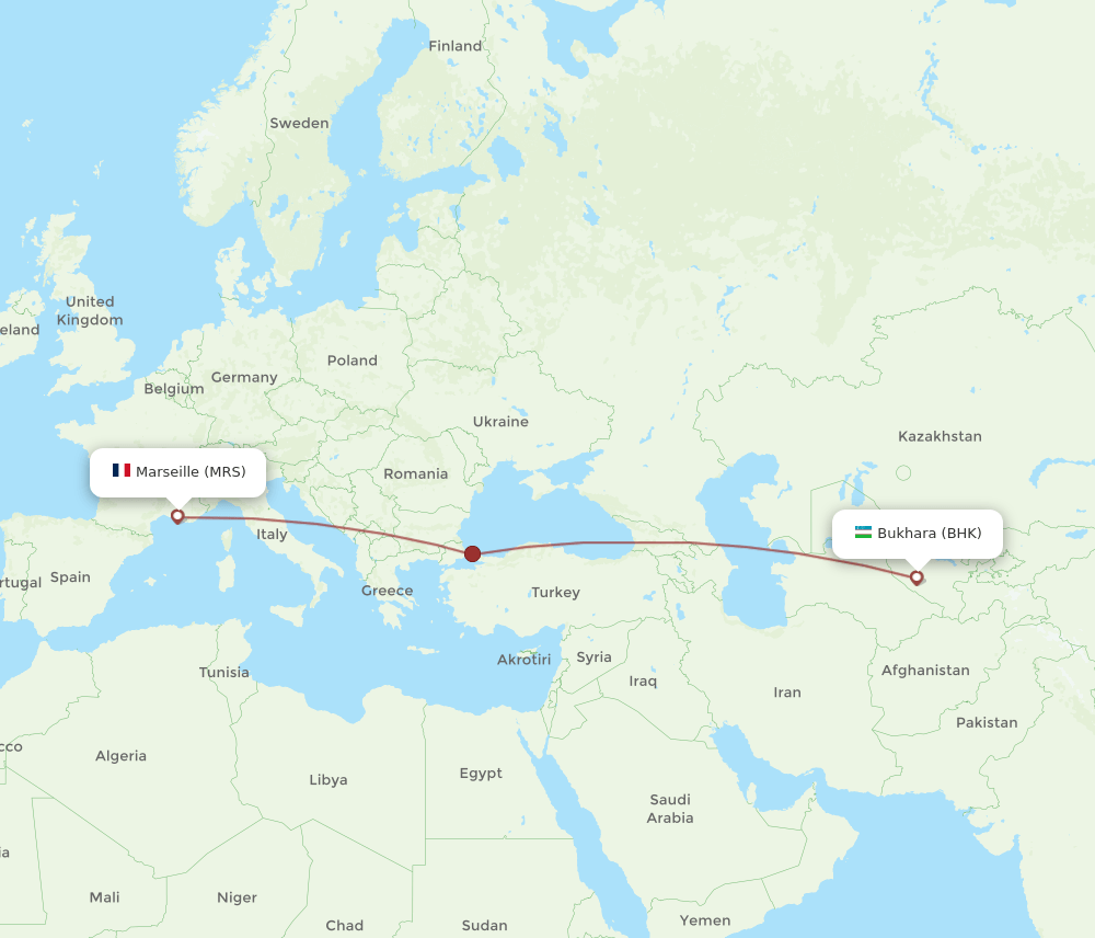 MRS-BHK flight routes