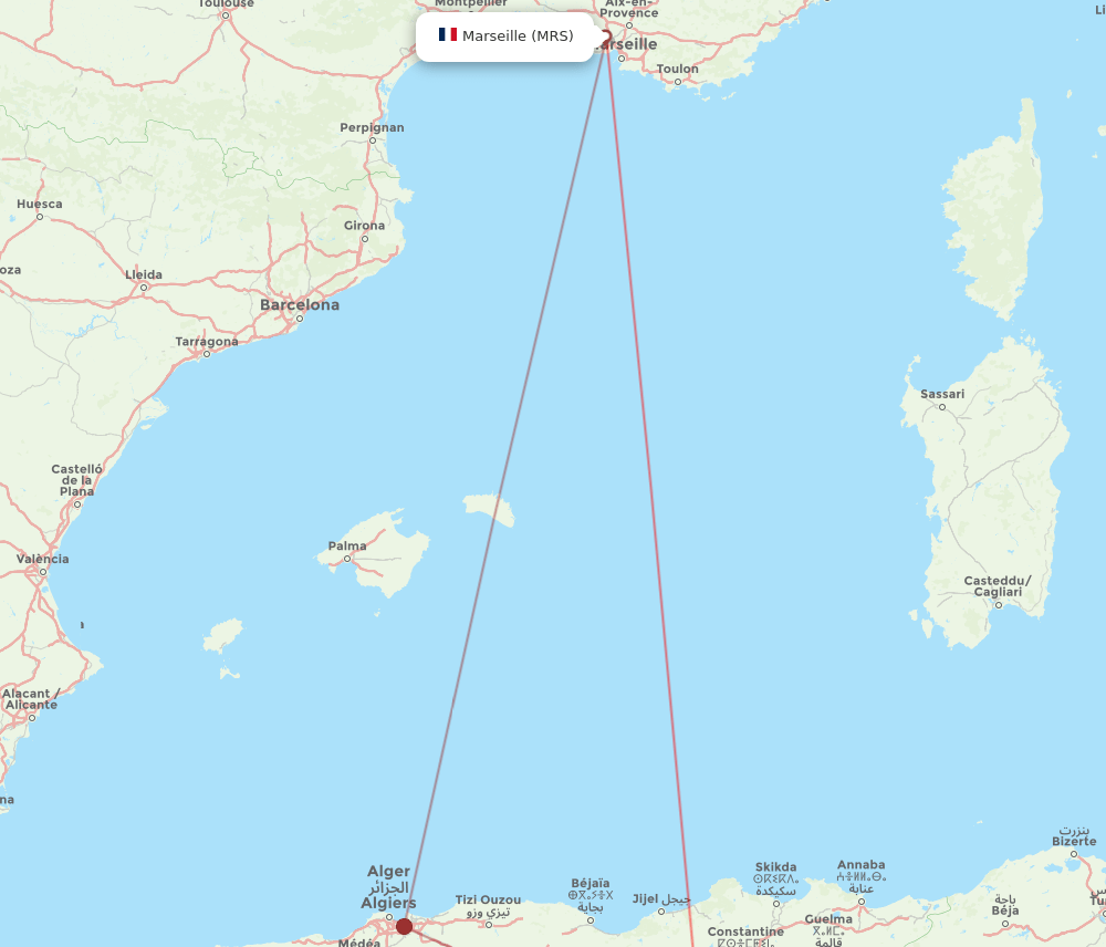MRS-BLJ flight routes