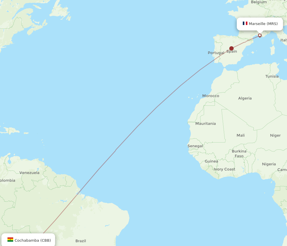 MRS-CBB flight routes