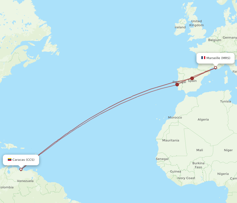 MRS-CCS flight routes