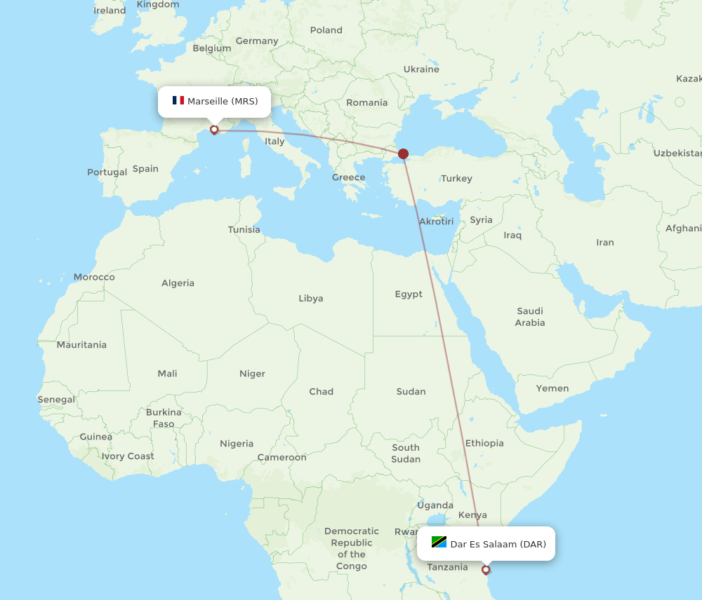 MRS-DAR flight routes