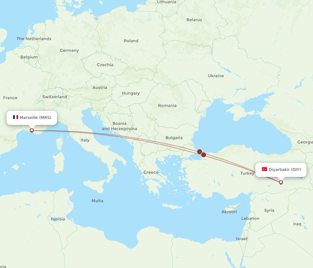 MRS-DIY flight routes
