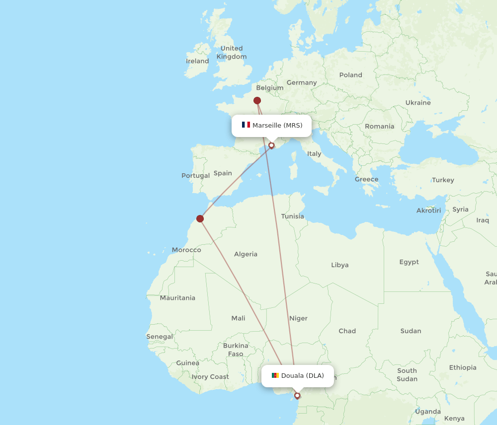 MRS-DLA flight routes