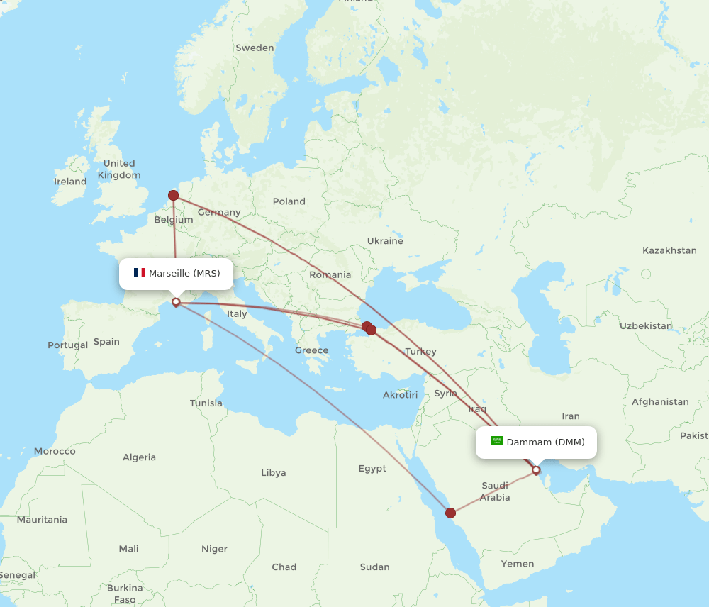 MRS-DMM flight routes