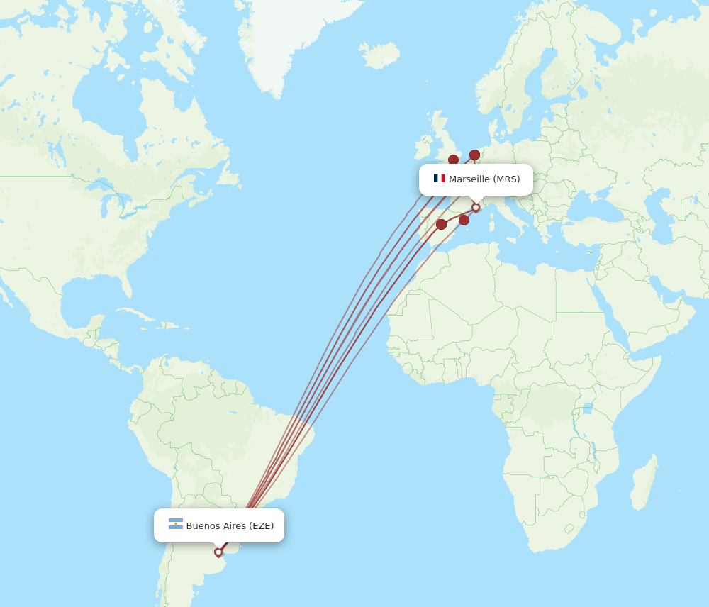 MRS-EZE flight routes