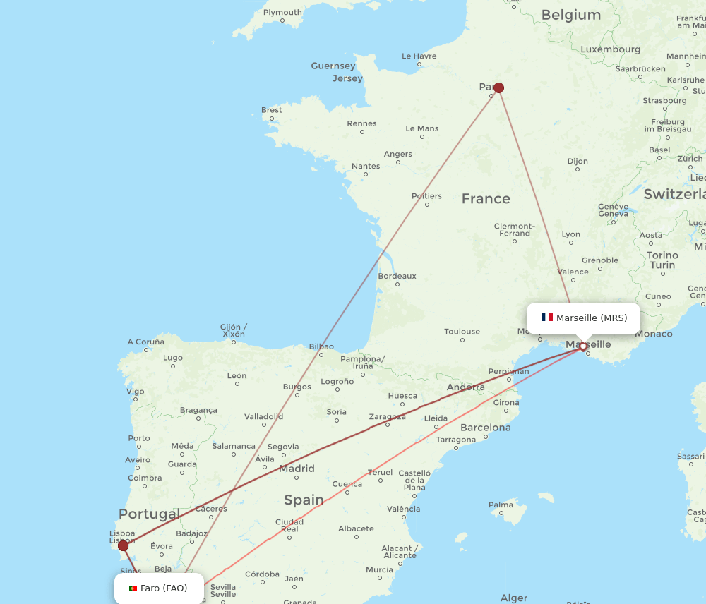 MRS-FAO flight routes