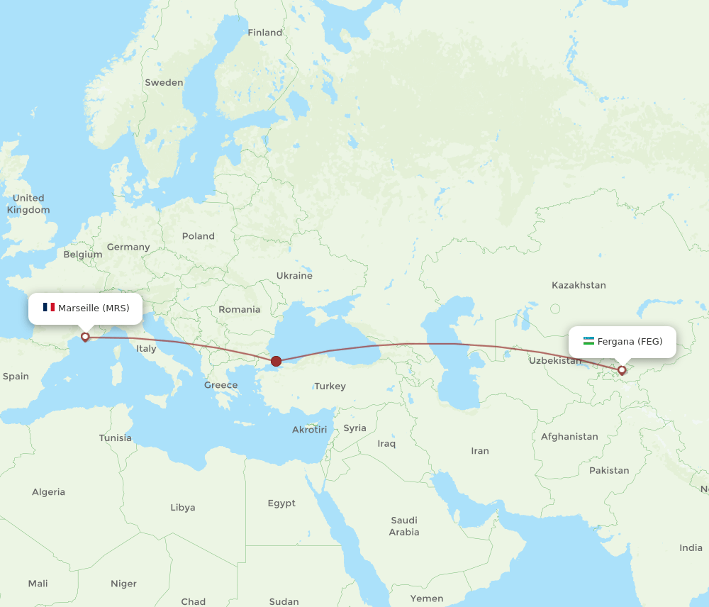 MRS-FEG flight routes