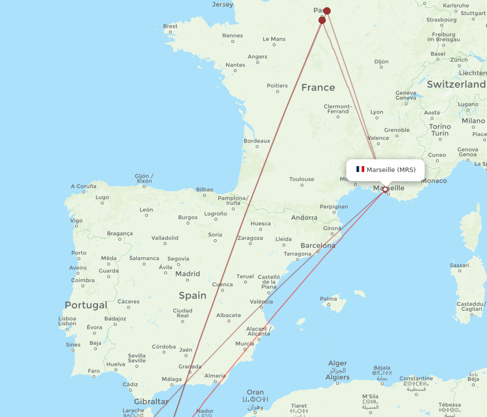 MRS-FEZ flight routes