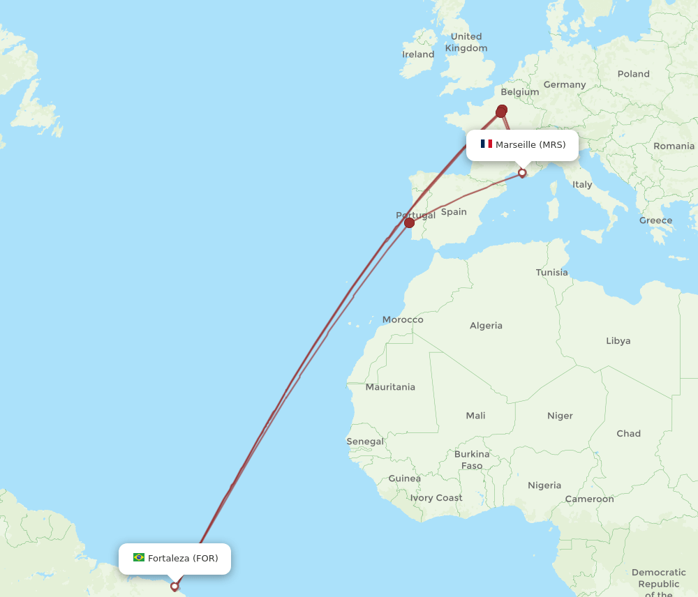 MRS-FOR flight routes