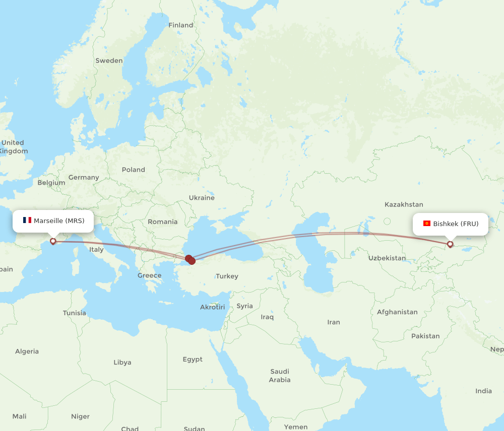 MRS-FRU flight routes