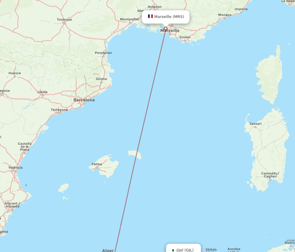 MRS-GJL flight routes