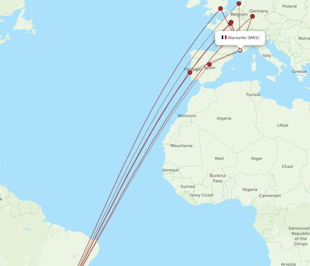MRS-GRU flight routes