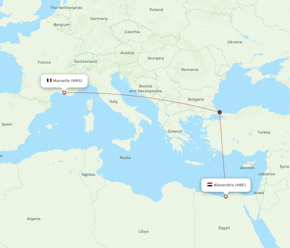 MRS-HBE flight routes