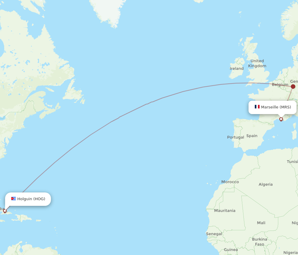 MRS-HOG flight routes