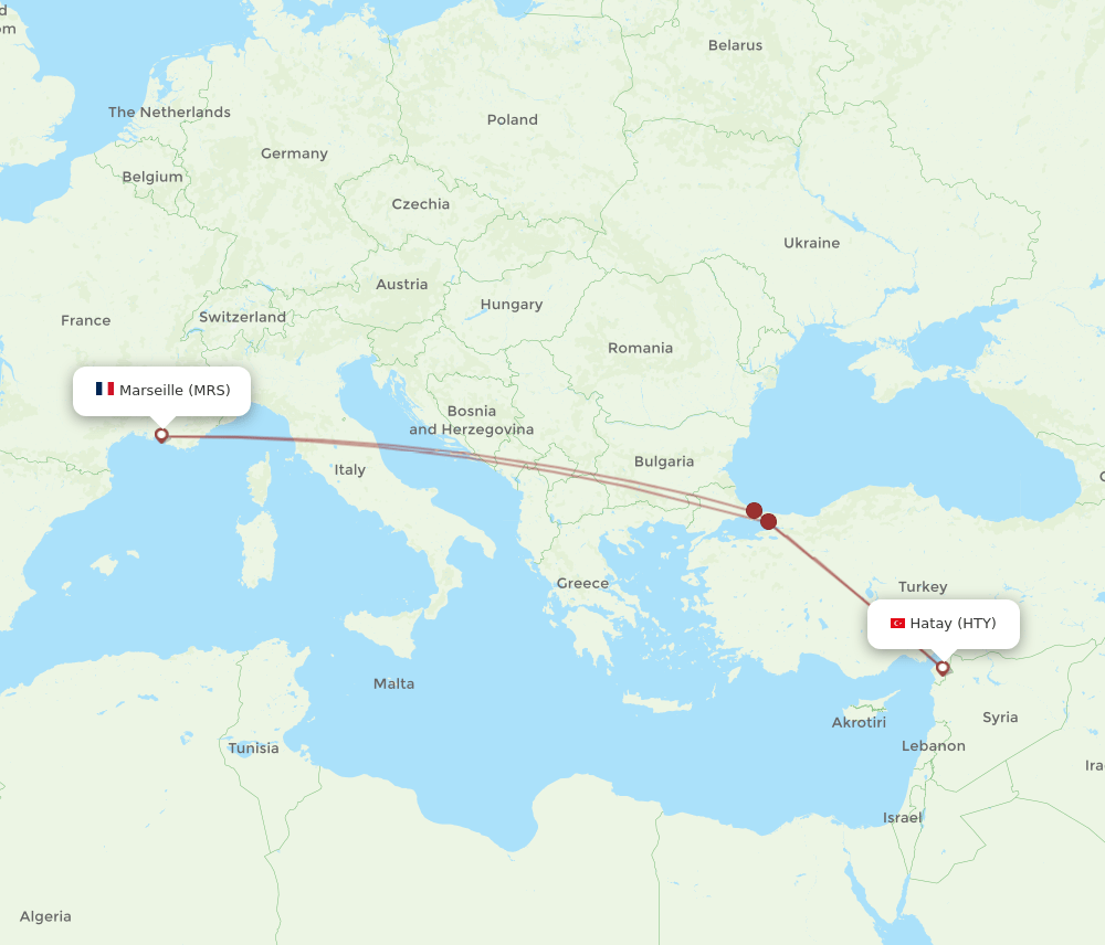 MRS-HTY flight routes