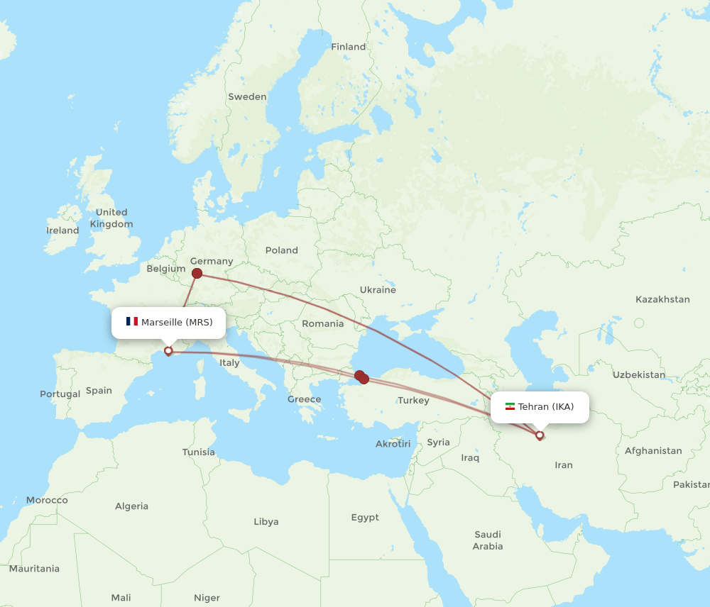 MRS-IKA flight routes