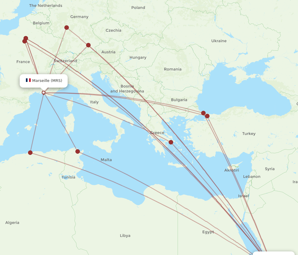MRS-JED flight routes