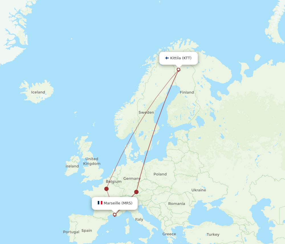 MRS-KTT flight routes