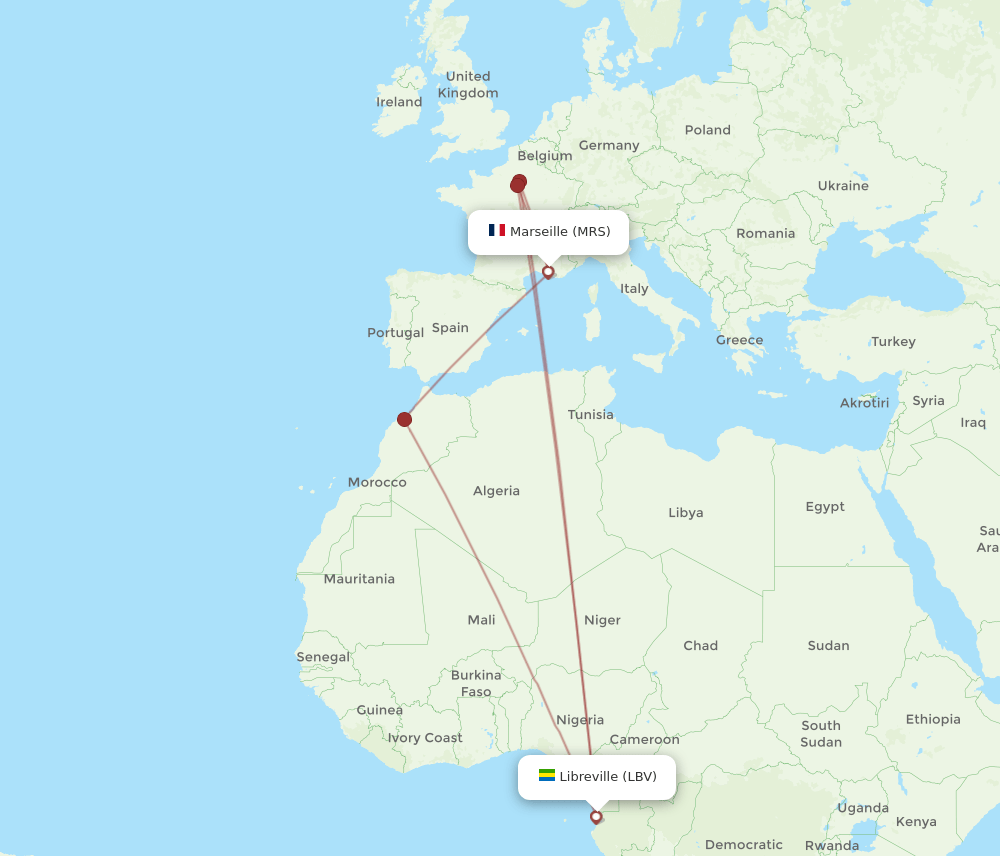 MRS-LBV flight routes