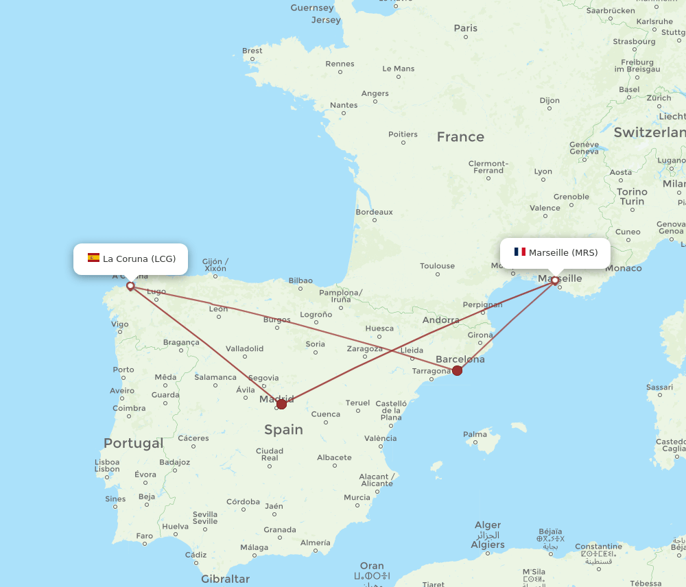 MRS-LCG flight routes