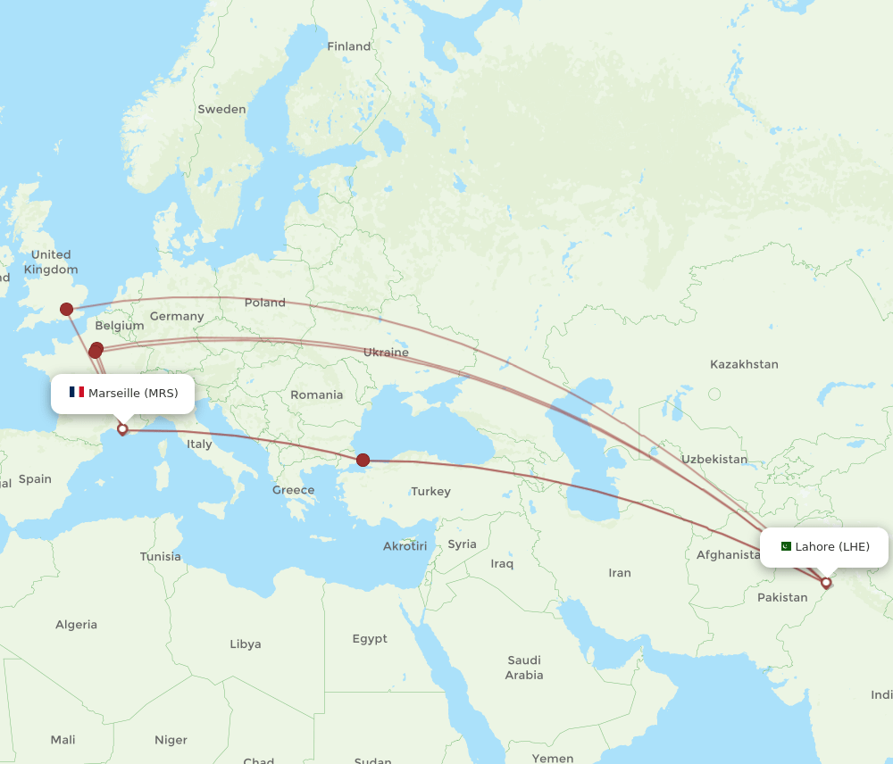 MRS-LHE flight routes