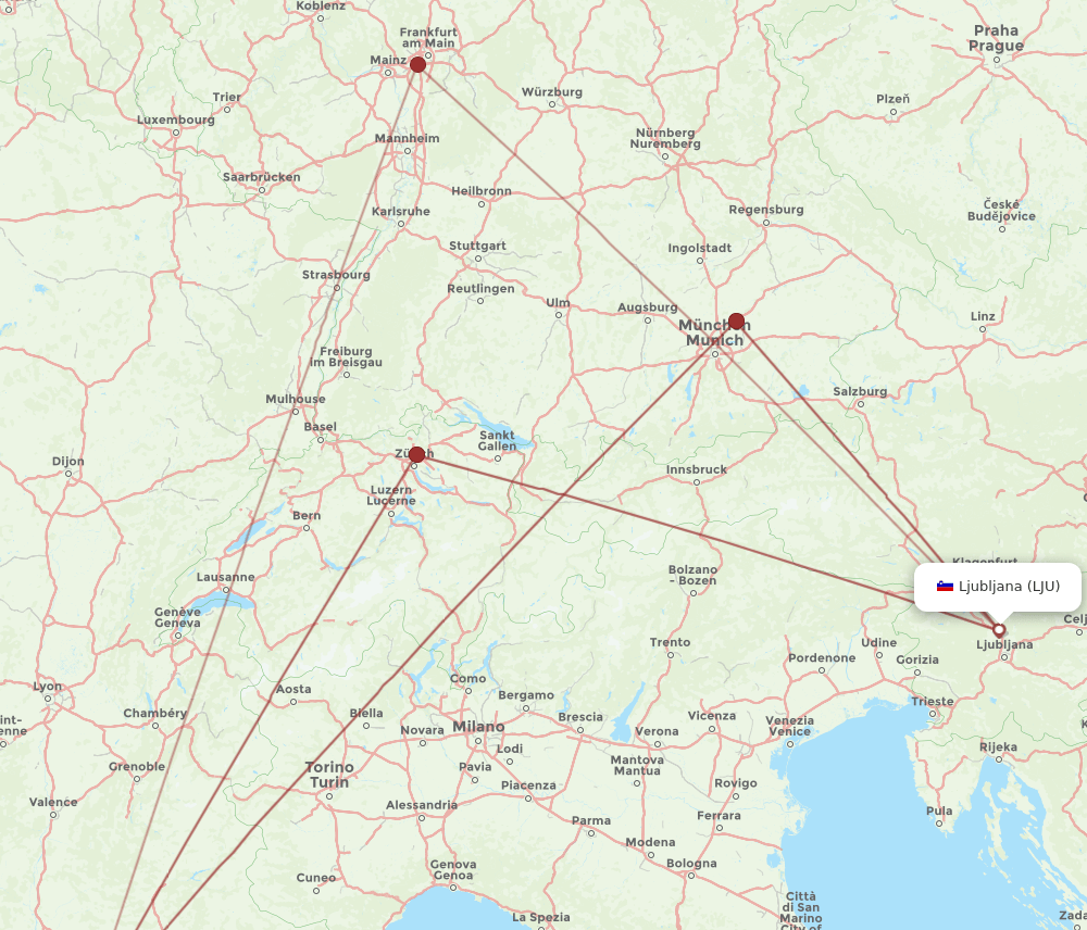 MRS-LJU flight routes