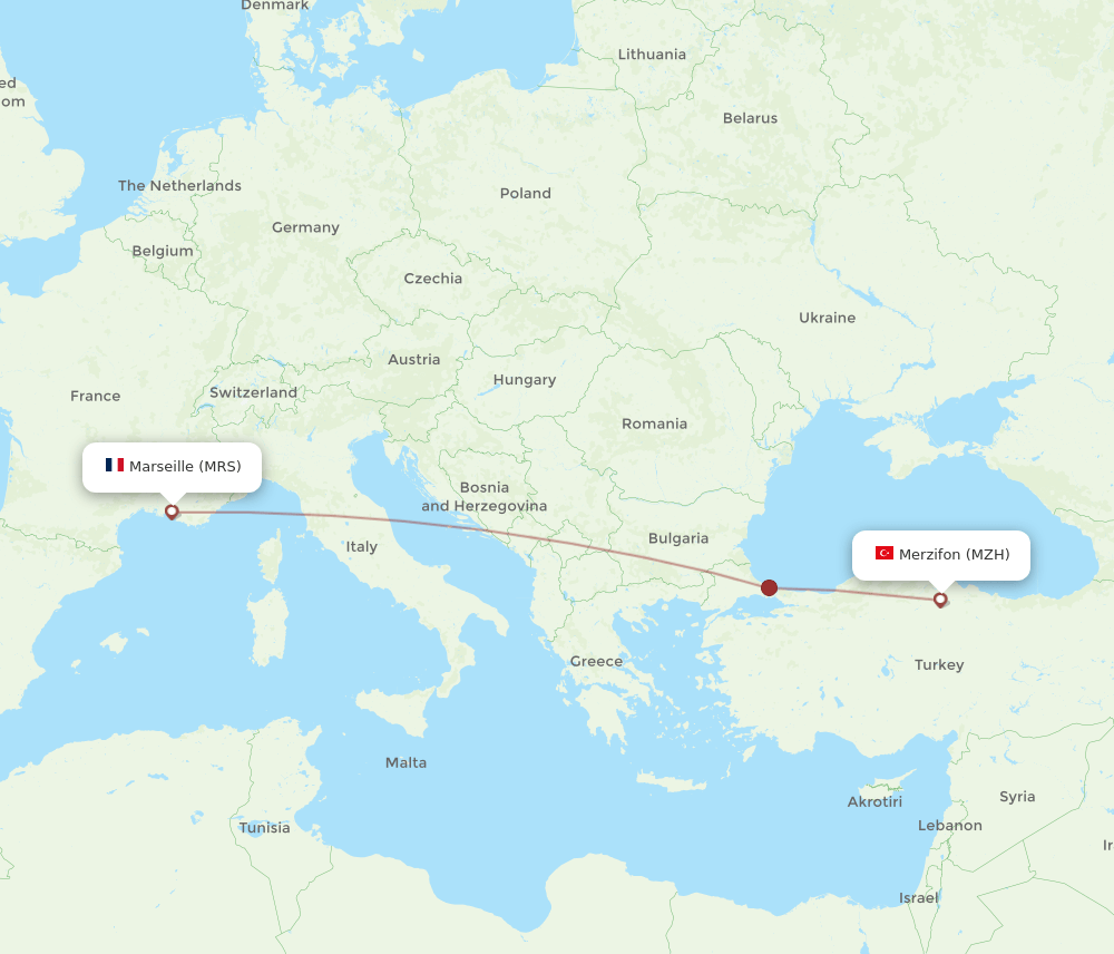 MRS-MZH flight routes