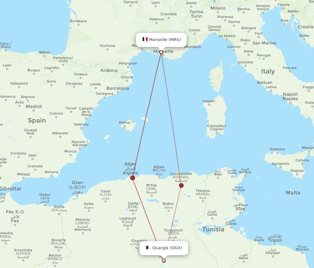 MRS-OGX flight routes