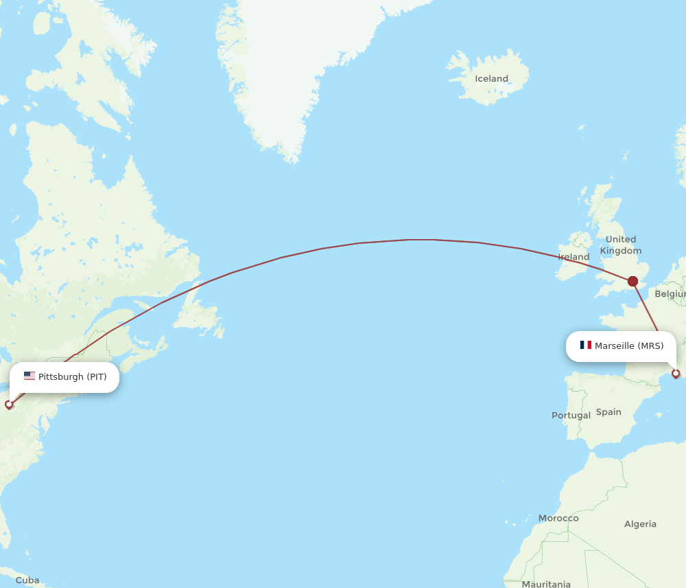 MRS-PIT flight routes