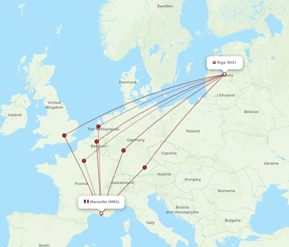 MRS-RIX flight routes