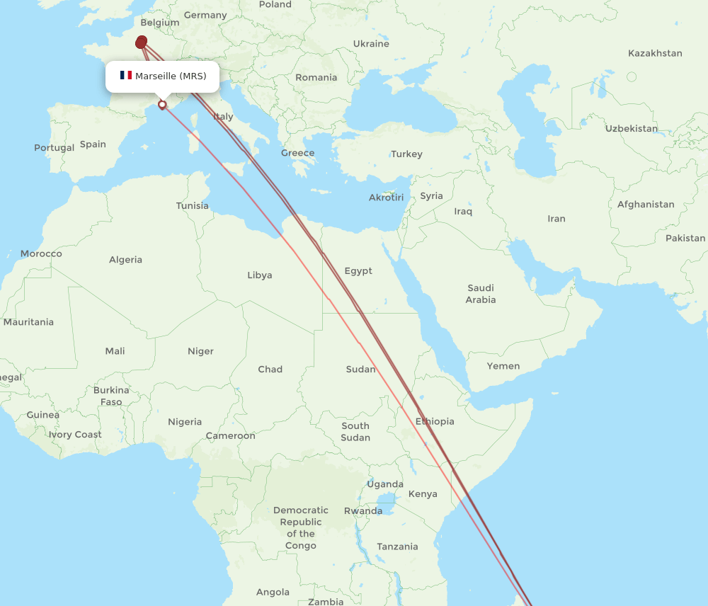 MRS-RUN flight routes