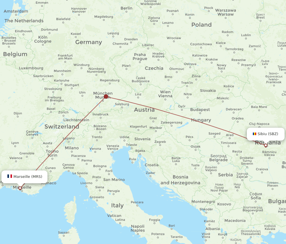 MRS-SBZ flight routes