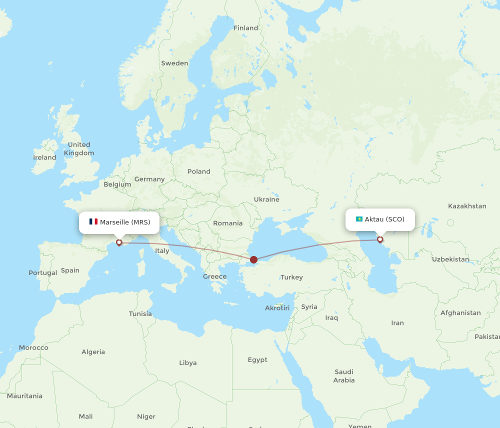 MRS-SCO flight routes