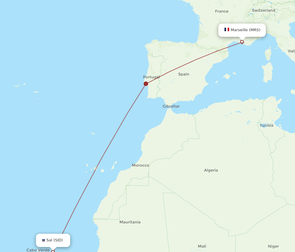 MRS-SID flight routes