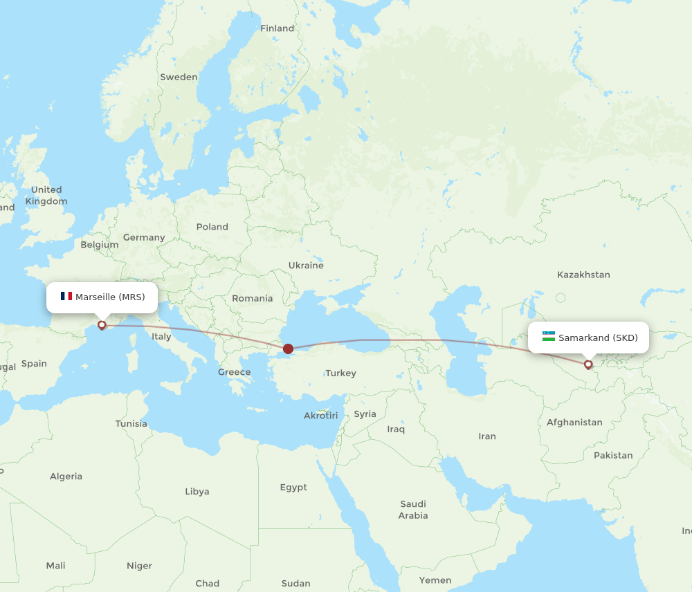 MRS-SKD flight routes