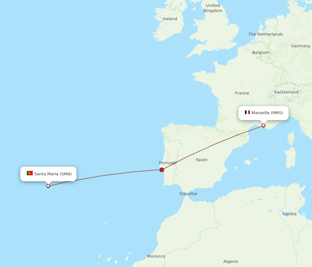 MRS-SMA flight routes