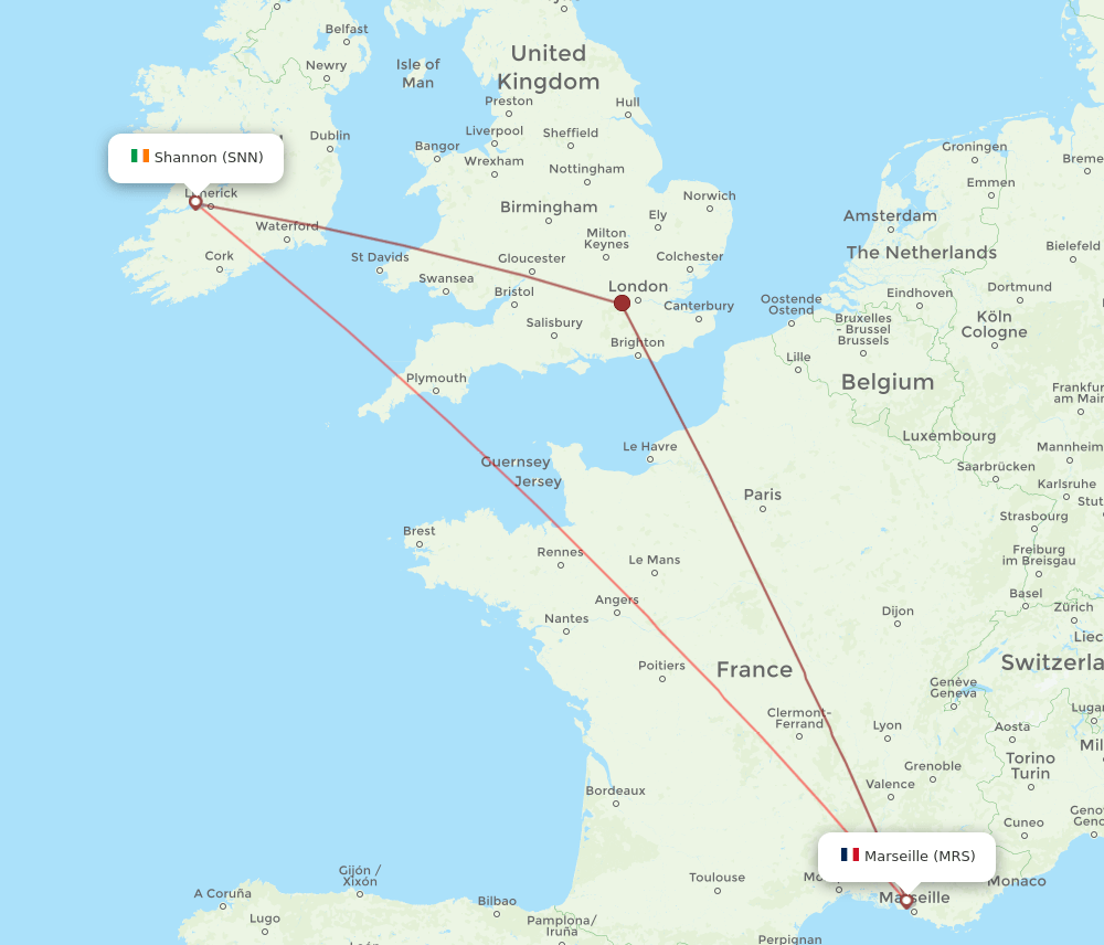MRS-SNN flight routes
