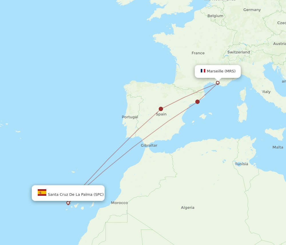 MRS-SPC flight routes