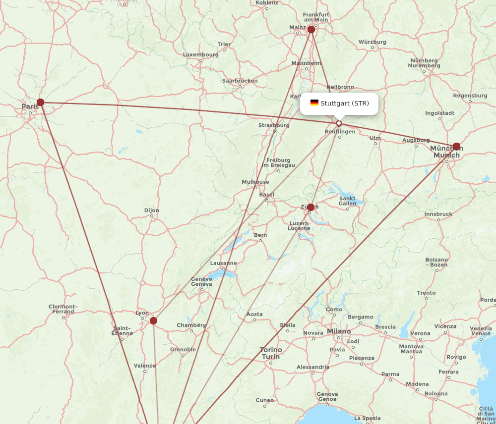 MRS to STR flights and routes map