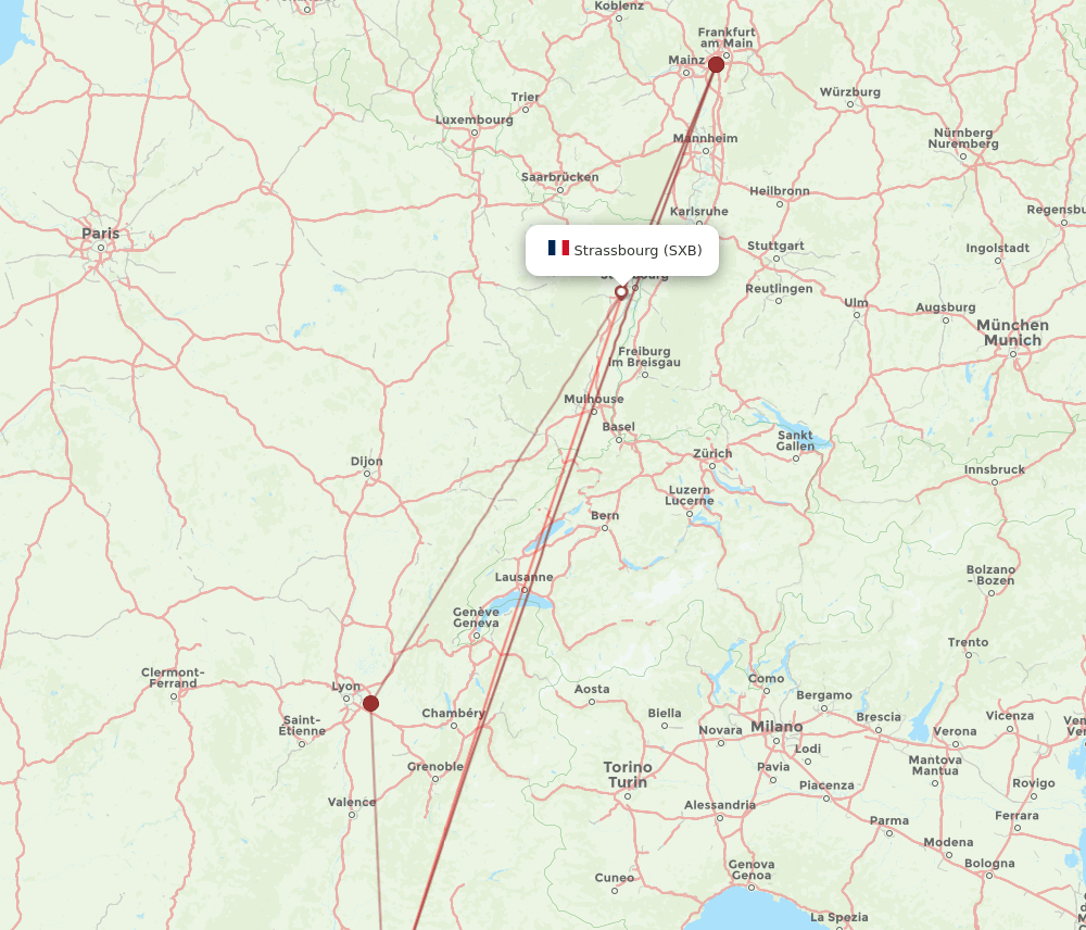 MRS-SXB flight routes