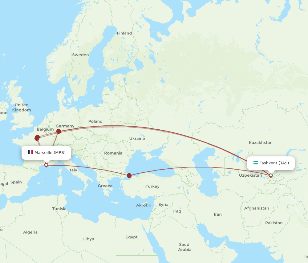 MRS-TAS flight routes