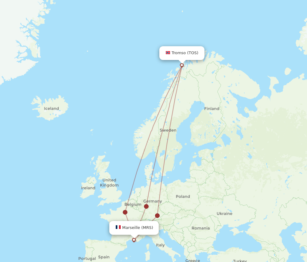 MRS-TOS flight routes