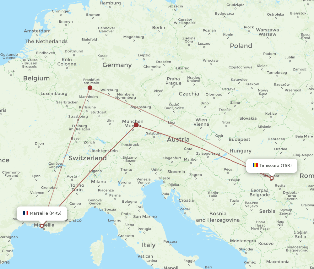 MRS-TSR flight routes