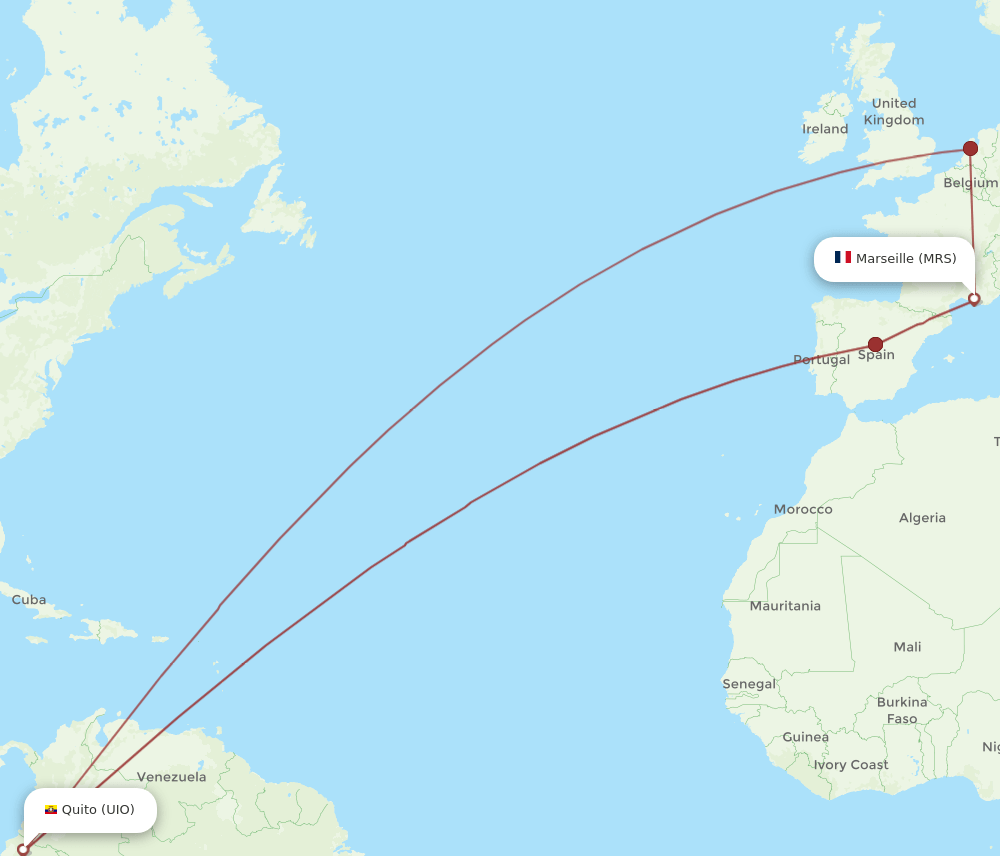 MRS-UIO flight routes