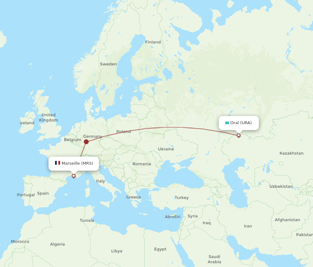 MRS-URA flight routes