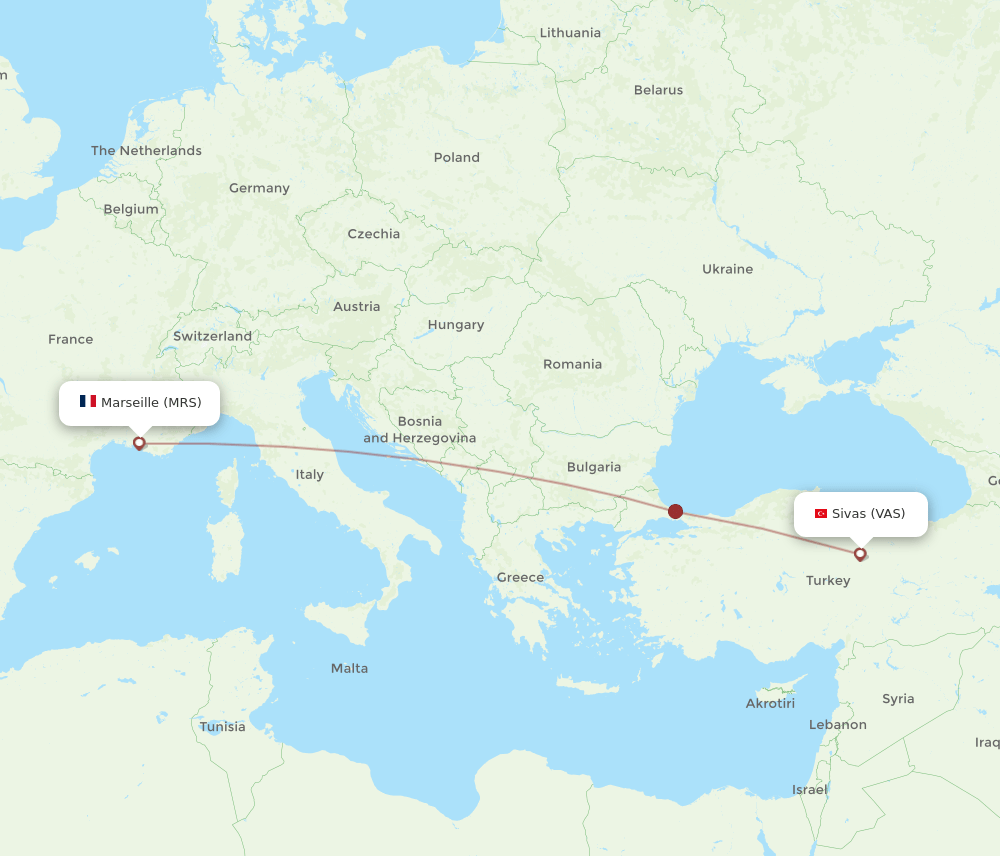 MRS-VAS flight routes