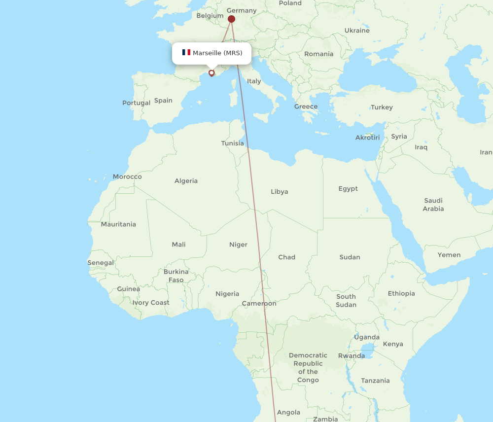 MRS-WDH flight routes