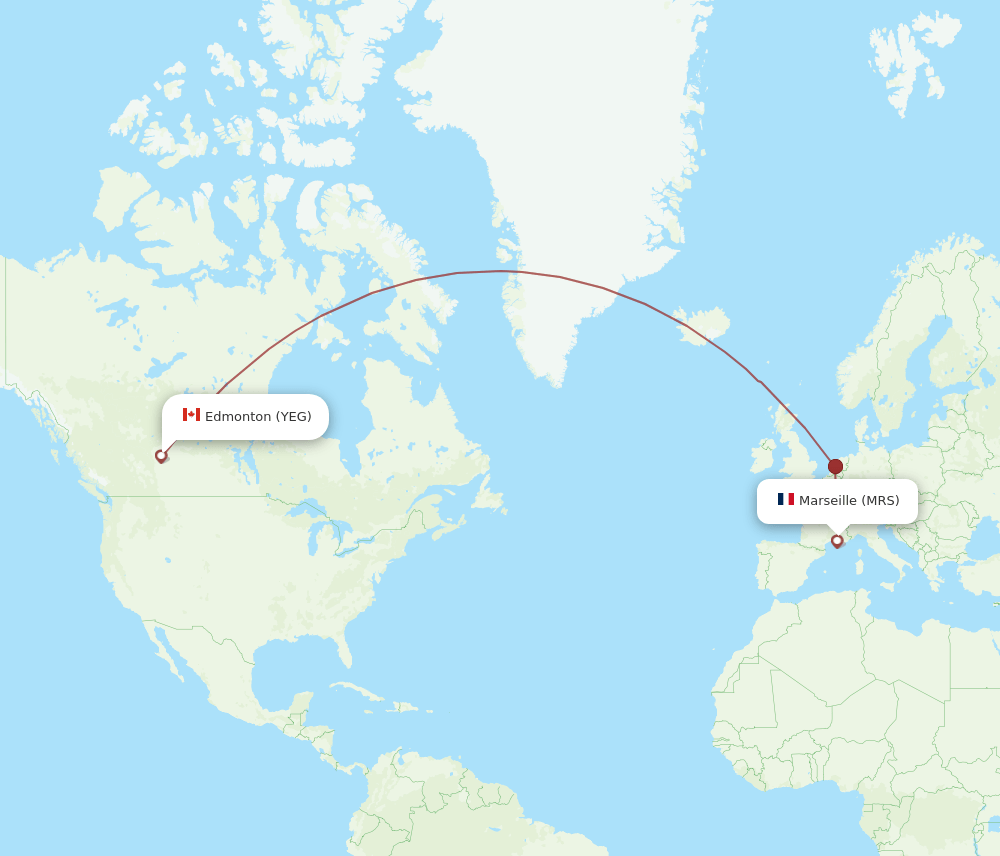 MRS-YEG flight routes