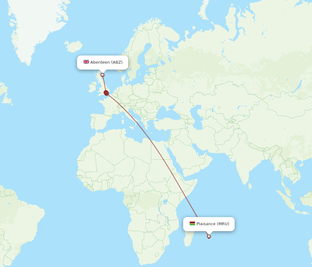 MRU-ABZ flight routes